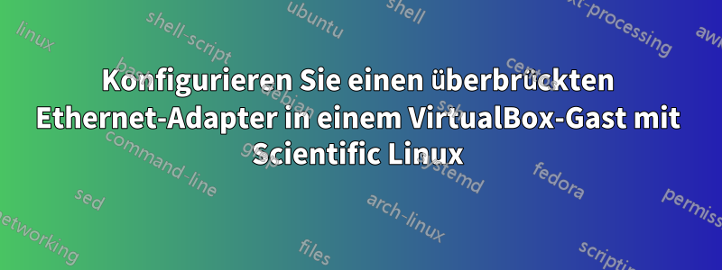 Konfigurieren Sie einen überbrückten Ethernet-Adapter in einem VirtualBox-Gast mit Scientific Linux