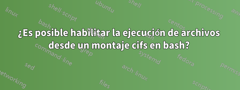 ¿Es posible habilitar la ejecución de archivos desde un montaje cifs en bash?