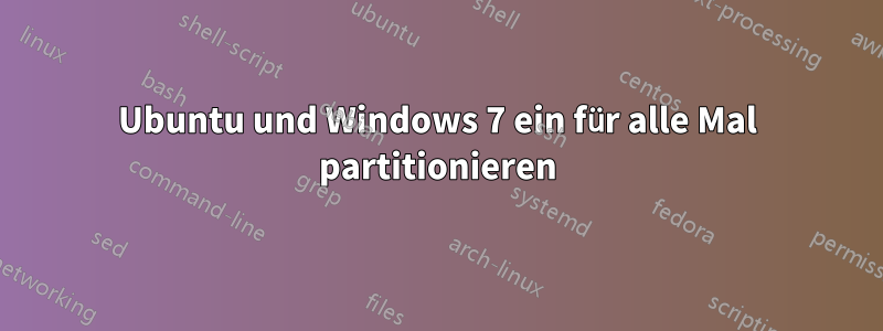 Ubuntu und Windows 7 ein für alle Mal partitionieren