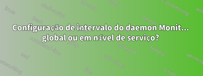 Configuração de intervalo do daemon Monit... global ou em nível de serviço?