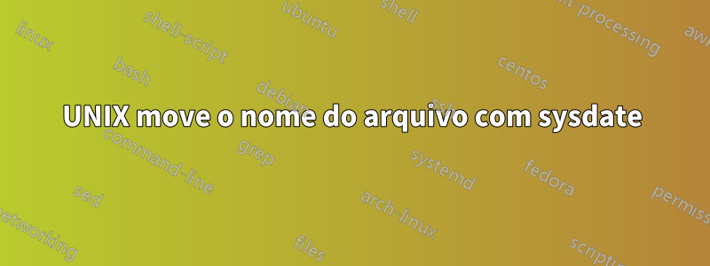 UNIX move o nome do arquivo com sysdate