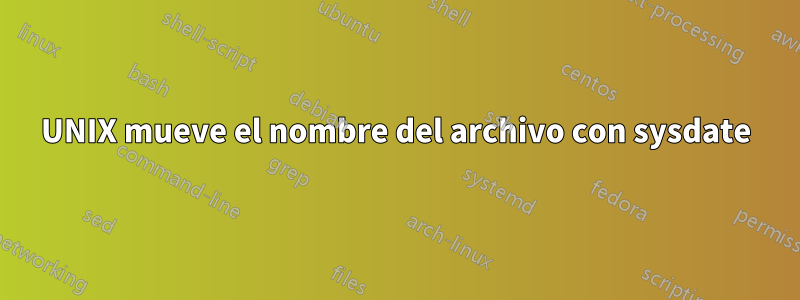 UNIX mueve el nombre del archivo con sysdate