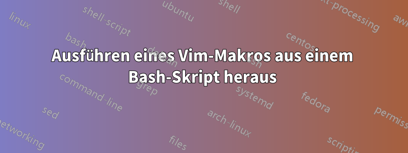 Ausführen eines Vim-Makros aus einem Bash-Skript heraus