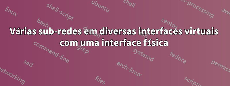 Várias sub-redes em diversas interfaces virtuais com uma interface física