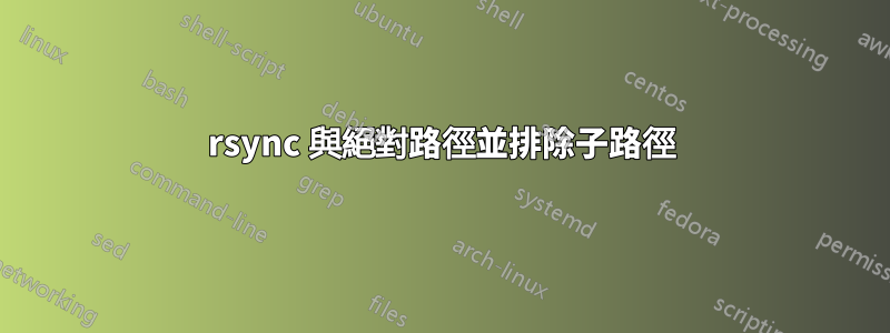 rsync 與絕對路徑並排除子路徑