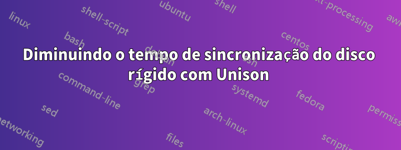 Diminuindo o tempo de sincronização do disco rígido com Unison