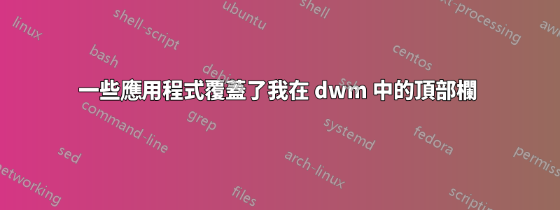 一些應用程式覆蓋了我在 dwm 中的頂部欄