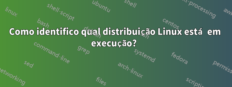 Como identifico qual distribuição Linux está em execução? 