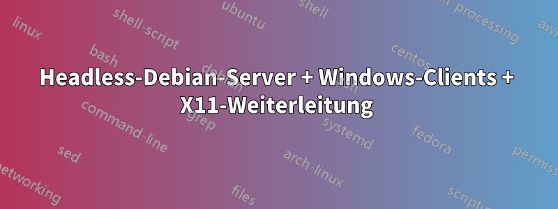 Headless-Debian-Server + Windows-Clients + X11-Weiterleitung