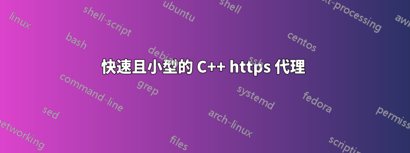 快速且小型的 C++ https 代理