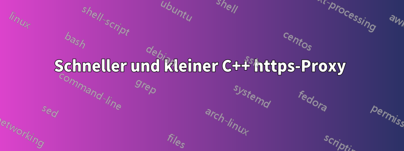 Schneller und kleiner C++ https-Proxy