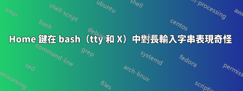 Home 鍵在 bash（tty 和 X）中對長輸入字串表現奇怪