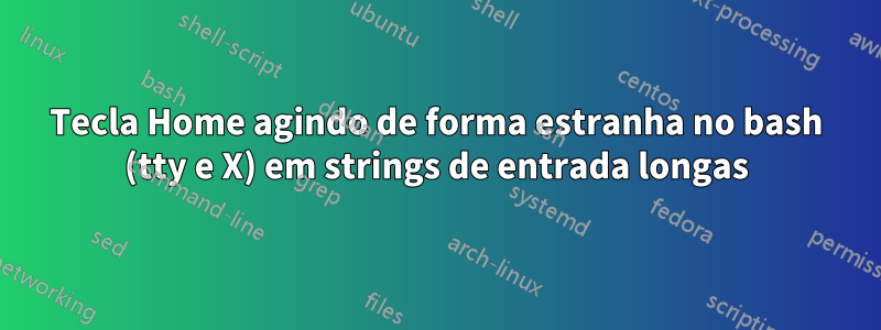 Tecla Home agindo de forma estranha no bash (tty e X) em strings de entrada longas