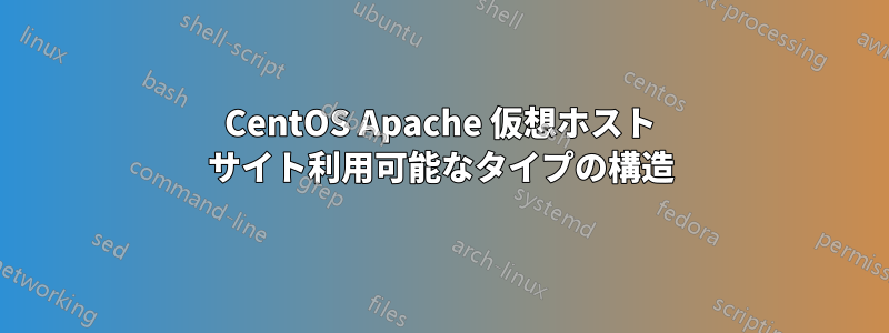 CentOS Apache 仮想ホスト サイト利用可能なタイプの構造