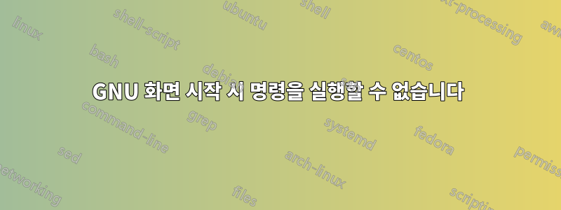 GNU 화면 시작 시 명령을 실행할 수 없습니다