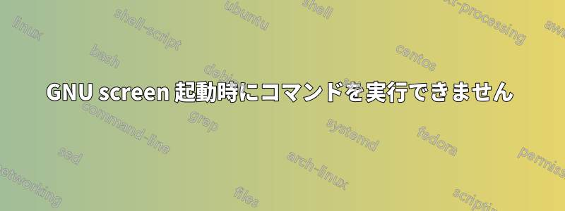 GNU screen 起動時にコマンドを実行できません