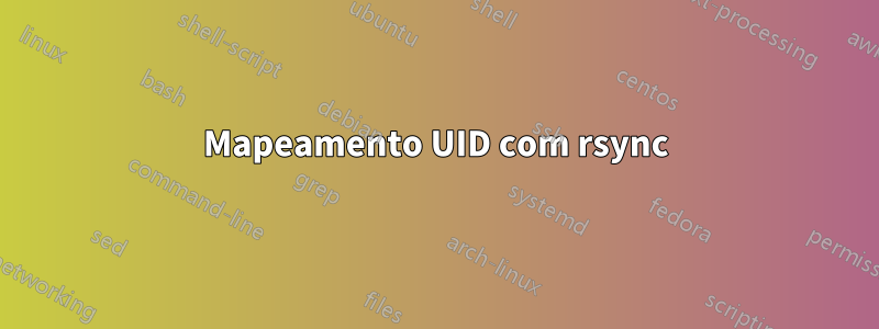 Mapeamento UID com rsync