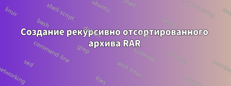 Создание рекурсивно отсортированного архива RAR