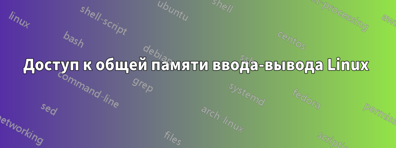 Доступ к общей памяти ввода-вывода Linux