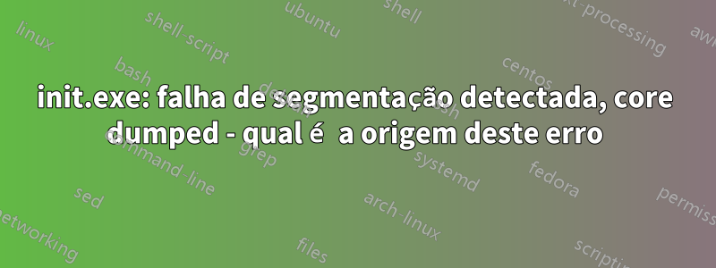 init.exe: falha de segmentação detectada, core dumped - qual é a origem deste erro