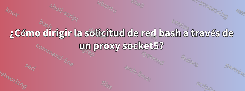 ¿Cómo dirigir la solicitud de red bash a través de un proxy socket5?