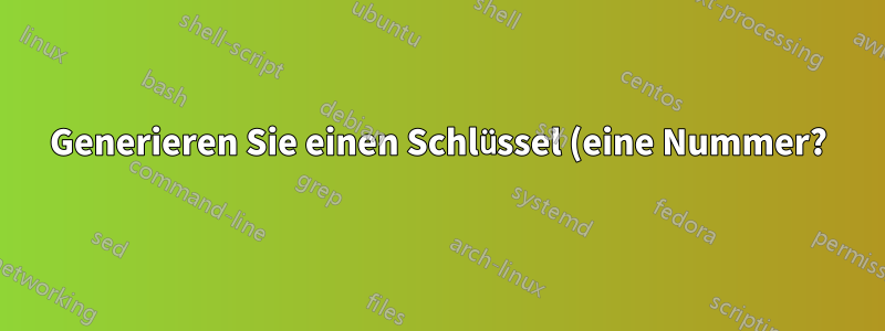 Generieren Sie einen Schlüssel (eine Nummer?) basierend auf einem Teil der Hardwarekomponenten der Maschine