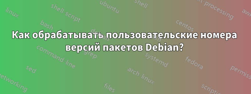 Как обрабатывать пользовательские номера версий пакетов Debian?