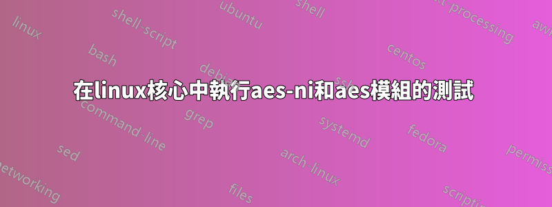 在linux核心中執行aes-ni和aes模組的測試