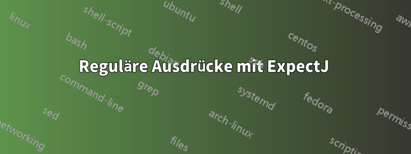 Reguläre Ausdrücke mit ExpectJ