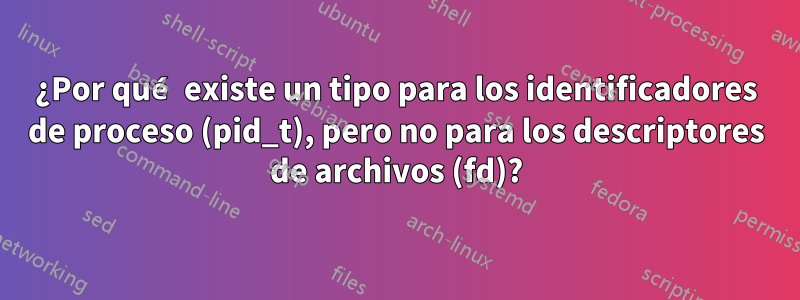 ¿Por qué existe un tipo para los identificadores de proceso (pid_t), pero no para los descriptores de archivos (fd)?