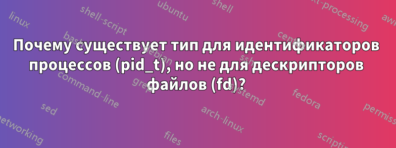 Почему существует тип для идентификаторов процессов (pid_t), но не для дескрипторов файлов (fd)?