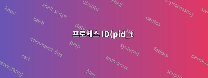 프로세스 ID(pid_t)에 대한 유형은 있지만 파일 설명자(fd)에 대한 유형은 없는 이유는 무엇입니까?