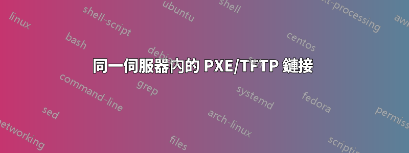 同一伺服器內的 PXE/TFTP 鏈接