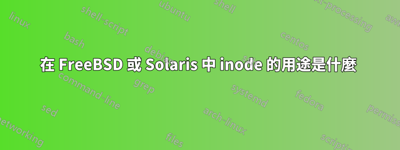 在 FreeBSD 或 Solaris 中 inode 的用途是什麼