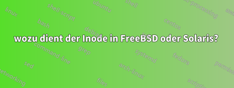 wozu dient der Inode in FreeBSD oder Solaris?