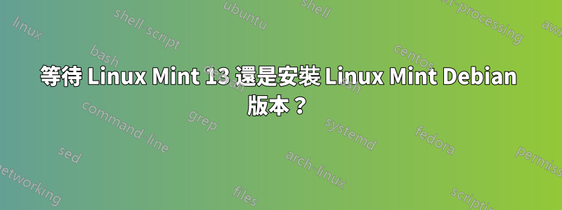 等待 Linux Mint 13 還是安裝 Linux Mint Debian 版本？