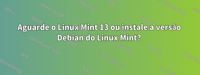 Aguarde o Linux Mint 13 ou instale a versão Debian do Linux Mint?