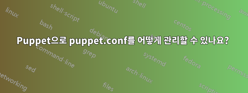 Puppet으로 puppet.conf를 어떻게 관리할 수 있나요?