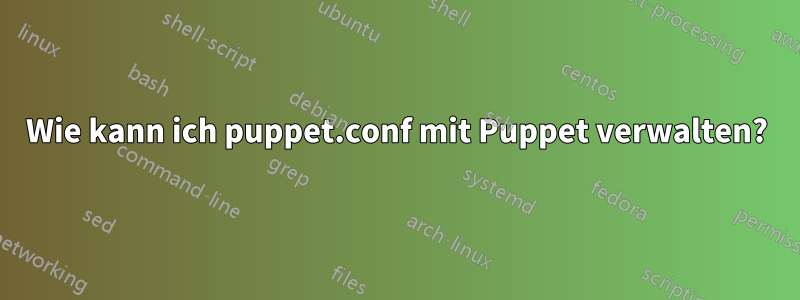 Wie kann ich puppet.conf mit Puppet verwalten?