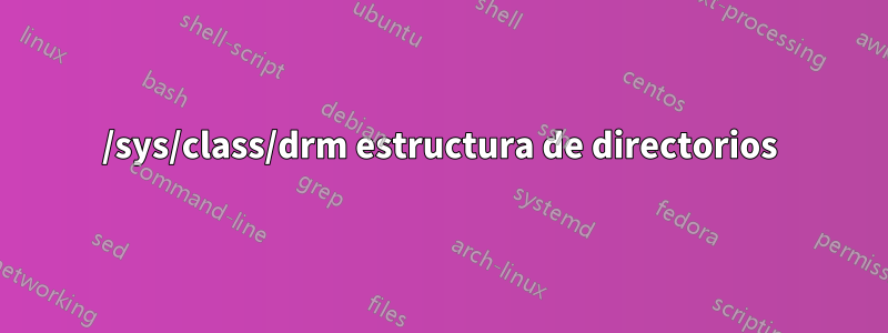 /sys/class/drm estructura de directorios