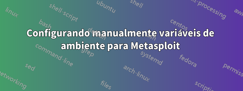 Configurando manualmente variáveis ​​de ambiente para Metasploit