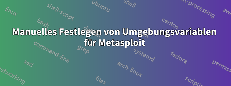 Manuelles Festlegen von Umgebungsvariablen für Metasploit