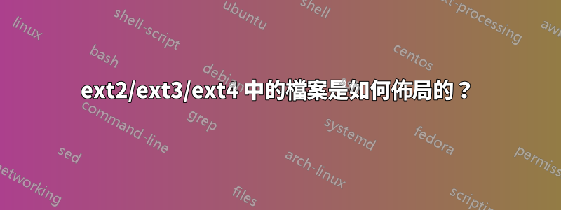 ext2/ext3/ext4 中的檔案是如何佈局的？