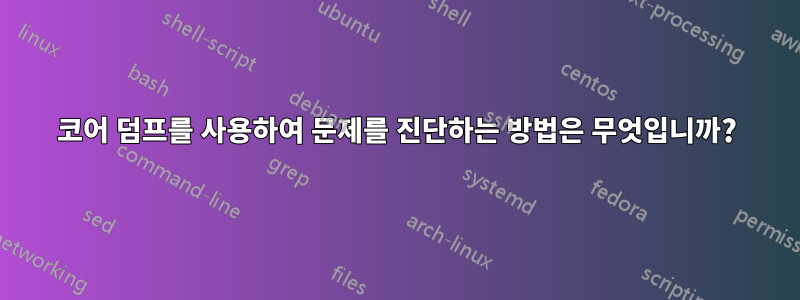 코어 덤프를 사용하여 문제를 진단하는 방법은 무엇입니까?