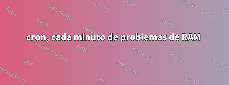 cron, cada minuto de problemas de RAM