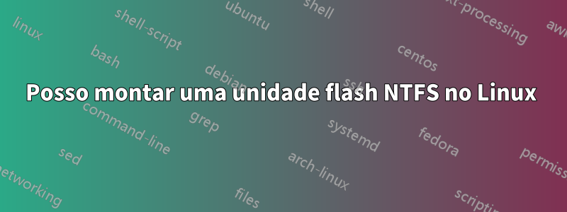 Posso montar uma unidade flash NTFS no Linux