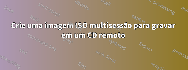 Crie uma imagem ISO multisessão para gravar em um CD remoto