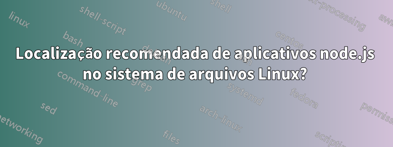 Localização recomendada de aplicativos node.js no sistema de arquivos Linux?