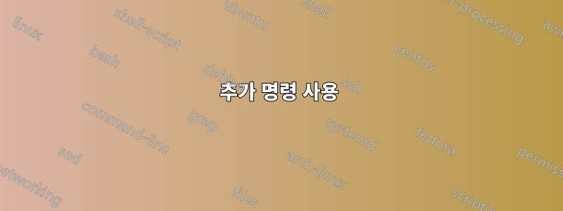 추가 명령 사용