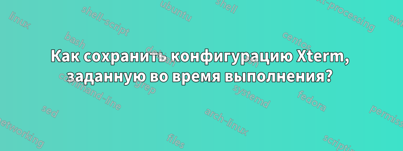 Как сохранить конфигурацию Xterm, заданную во время выполнения?